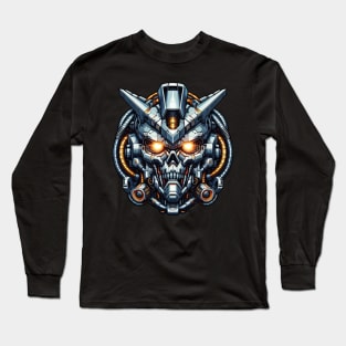 Biomech Skull S01 D09 Long Sleeve T-Shirt